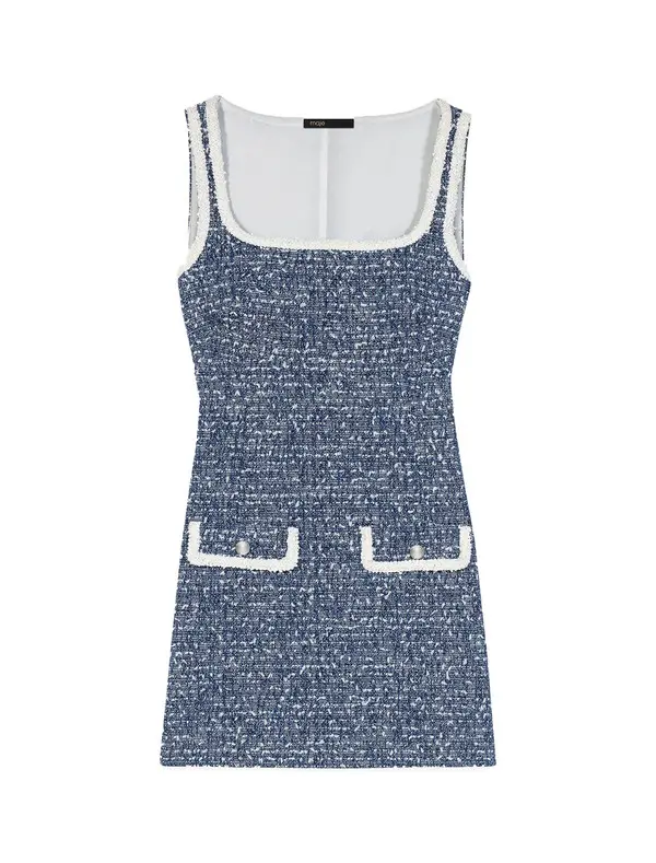 Sleeveless Short Tweed Dress