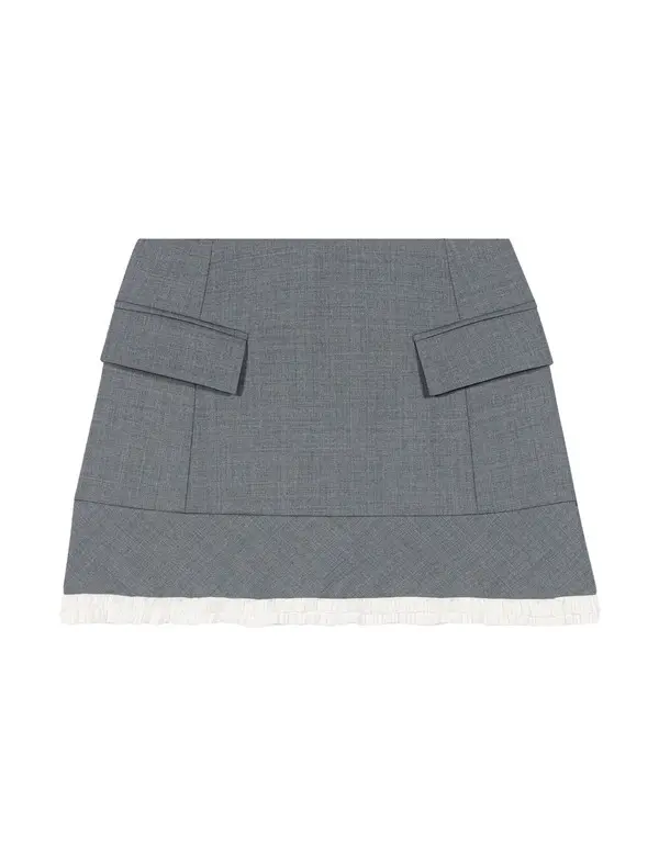 A-Line Poplin Skirt With Band