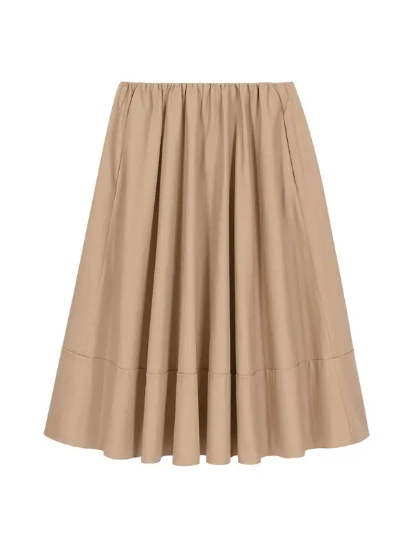 Mid-Length Cotton Skirt