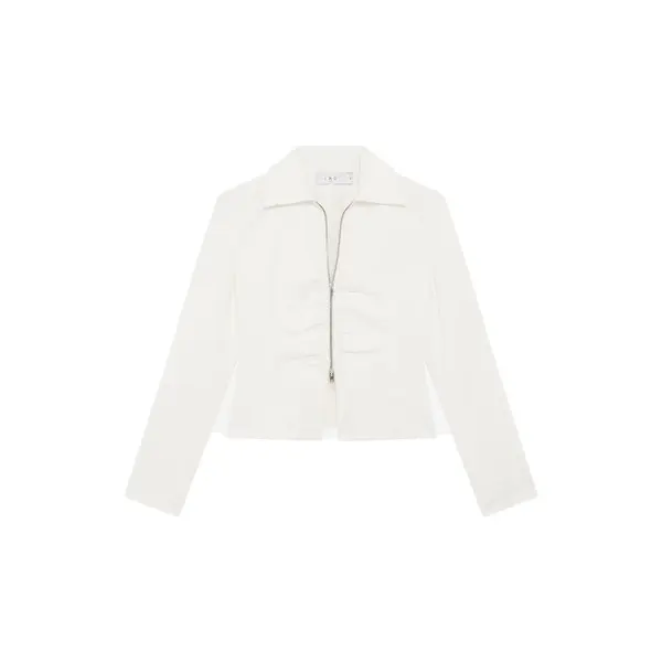 Fitted Jacket with Gathered Details