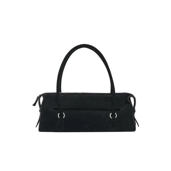 Suede Bowling Shoulder Bag