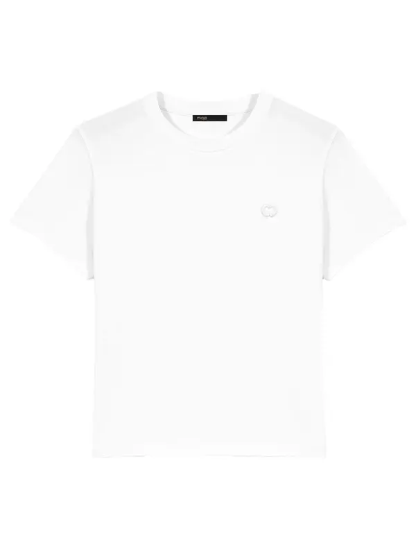 T-Shirt With Small Embroidered Logo