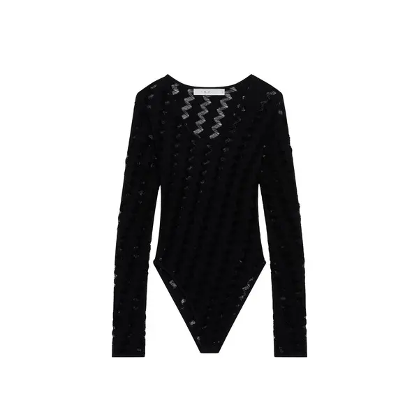Openwork Knit Bodysuit