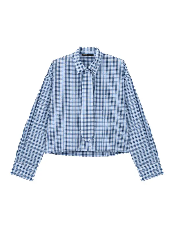 Rhinestone Shirt With Removable Tie