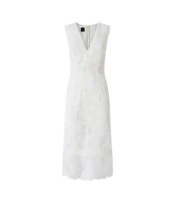 Sleeveless Lace Midi Dres