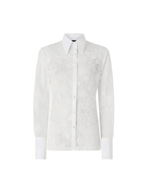 Tulle & Lace Long Sleeve Shirt