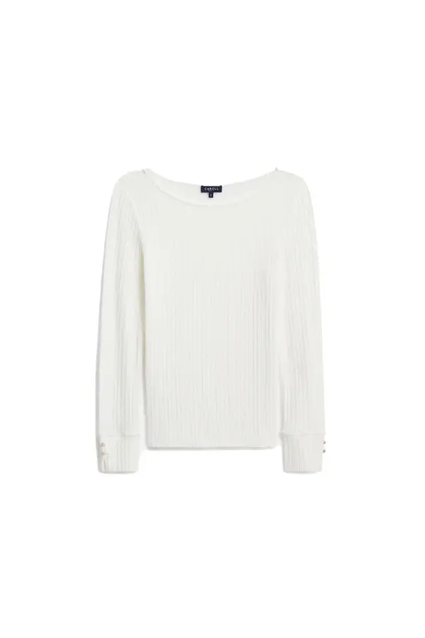 Boat Neckline Long Sleeve Top