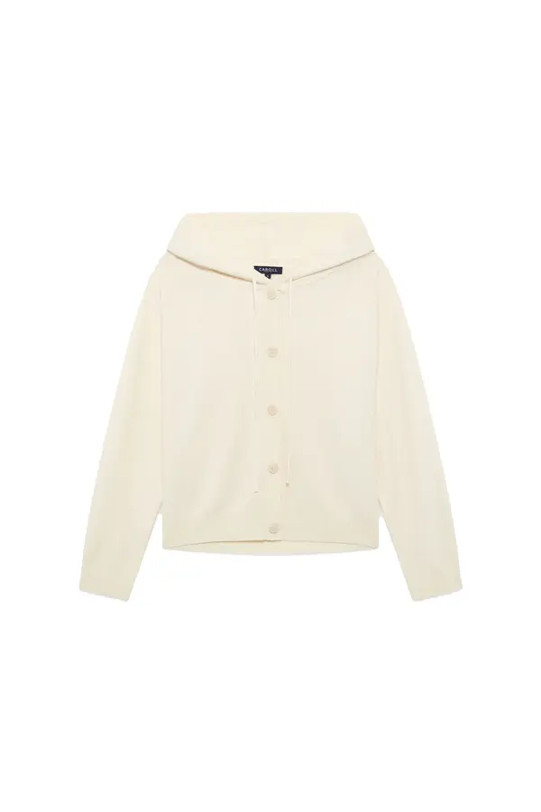 Hooded Buttoned Cardigan