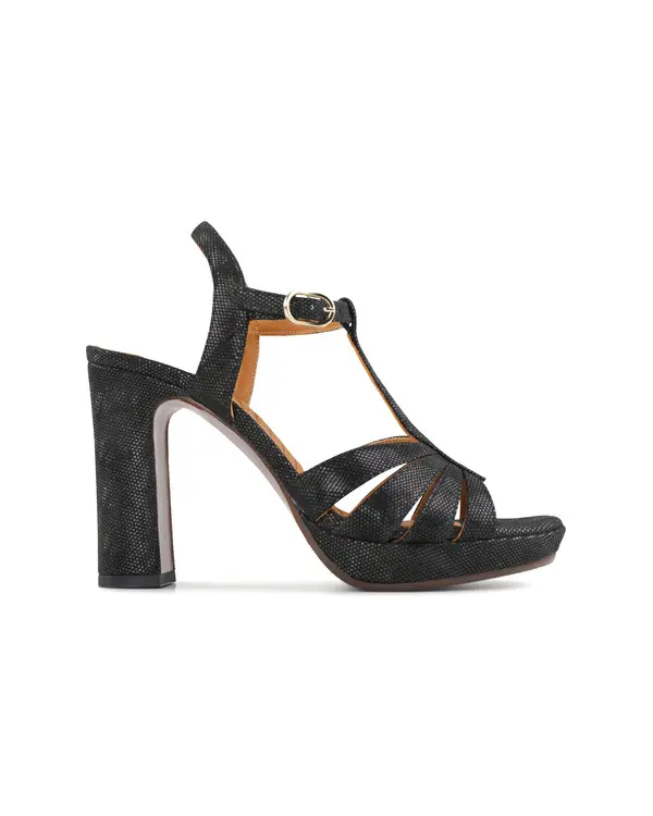 T-Strap Heeled Platform Sandals