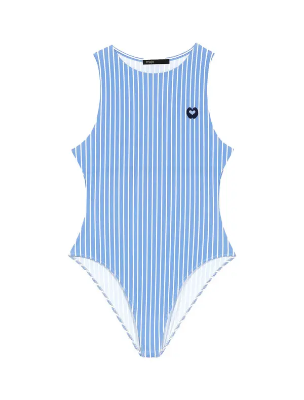 Striped Sleeveless Bodysuit