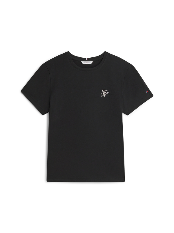 Logo Embroidery Jersey Crew Neck T-Shirt