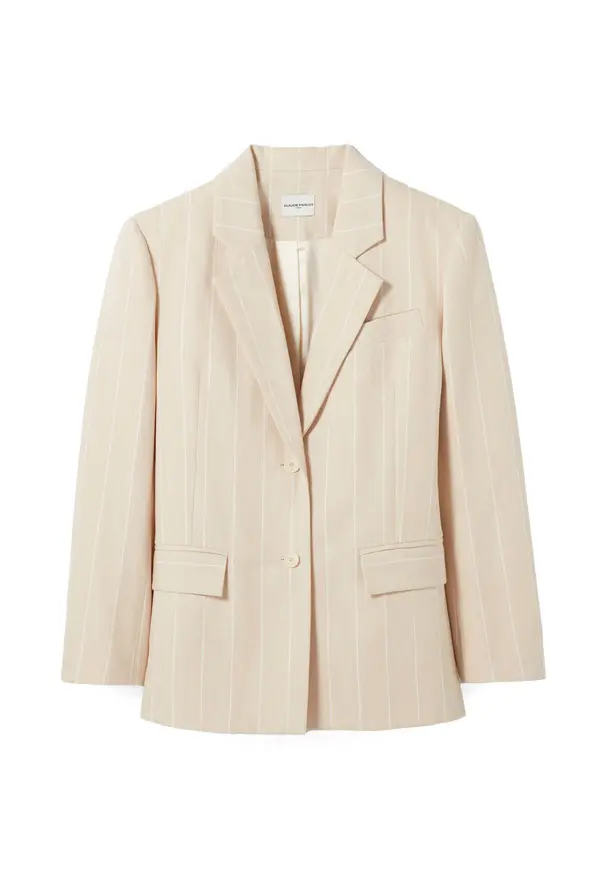Cotton Blend Tailored Blazer