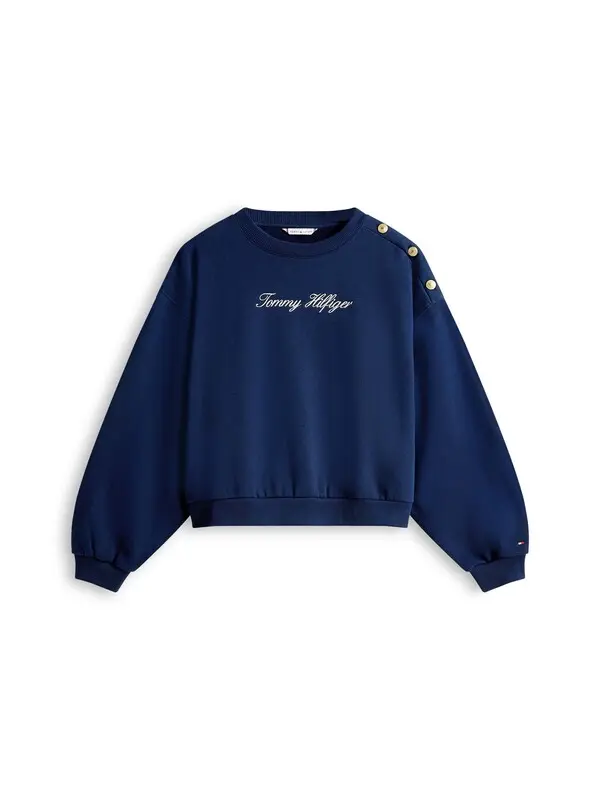 Gold Buttoned Script Sweatshirt