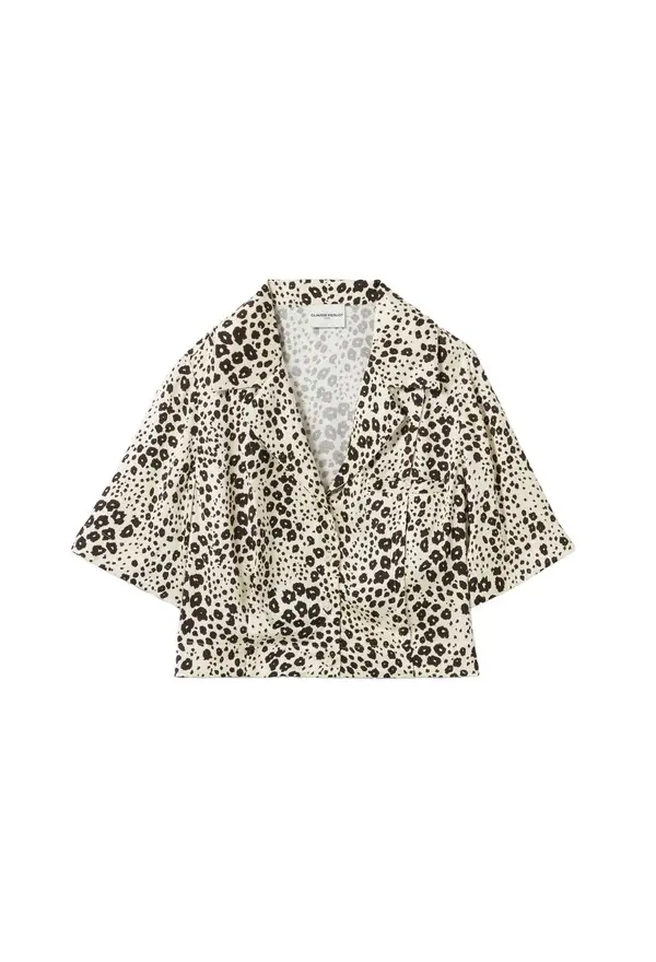 Animal Print Satin Shirt