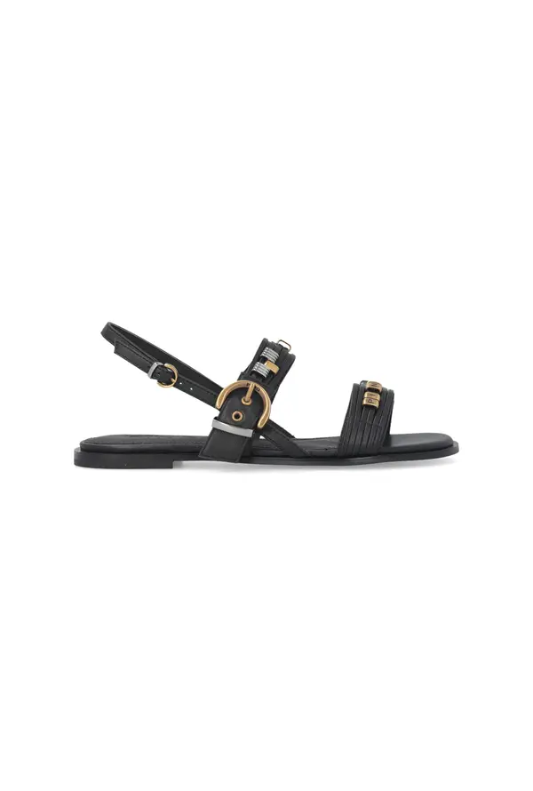 Logo Detailed Buckle Fastened Sandals