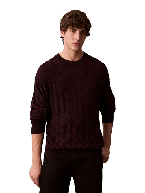 Allover Emblem Logo Relaxed Jumper