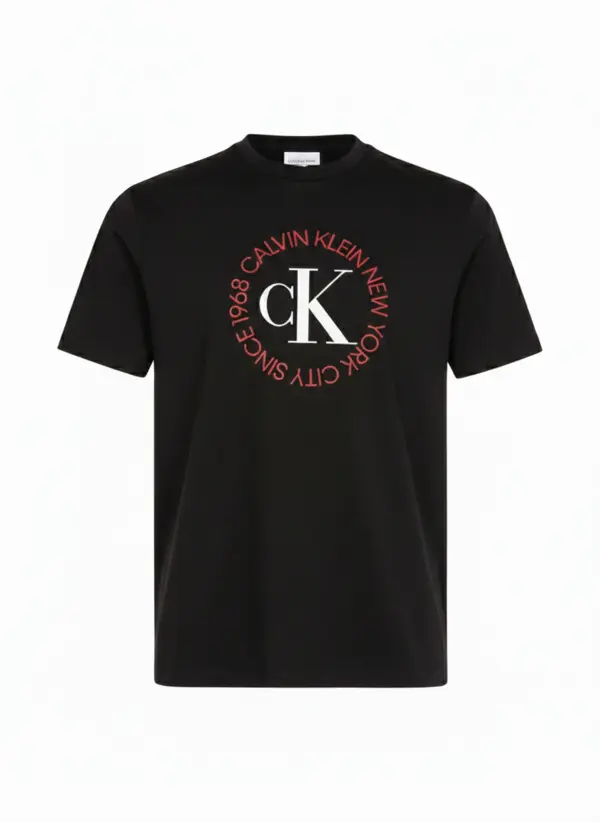 Short Sleeve T-shirt with Circled Logo