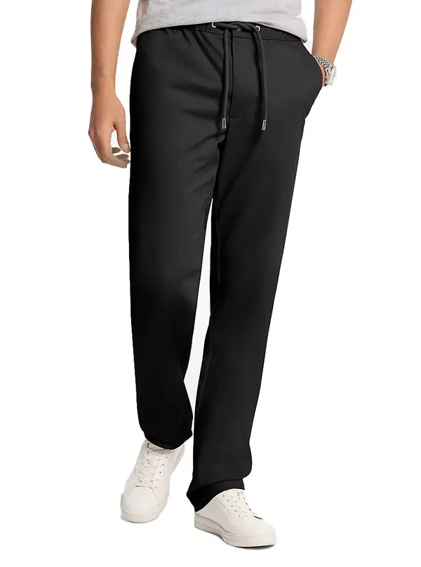 Stretch Cotton Drawstring Trousers