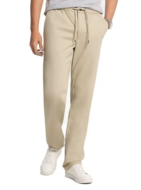 Stretch Cotton Drawstring Trousers