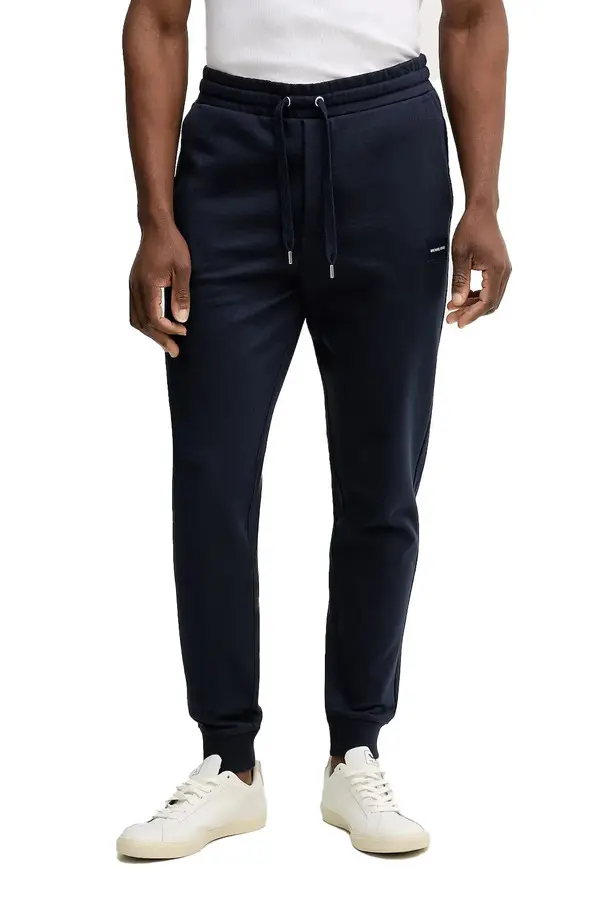 Cotton Joggers with Logo Patch