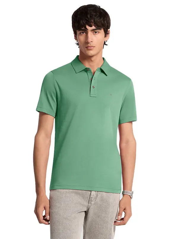 Embroidered Logo Cotton Polo Shirt