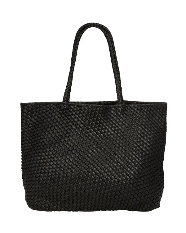Big Woven Leather Tote Bag