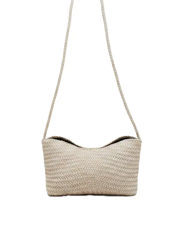 Corsina Intrecciato Small Leather Crossbody Bag