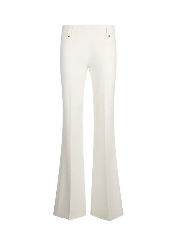 Mid Rise Flared Trousers