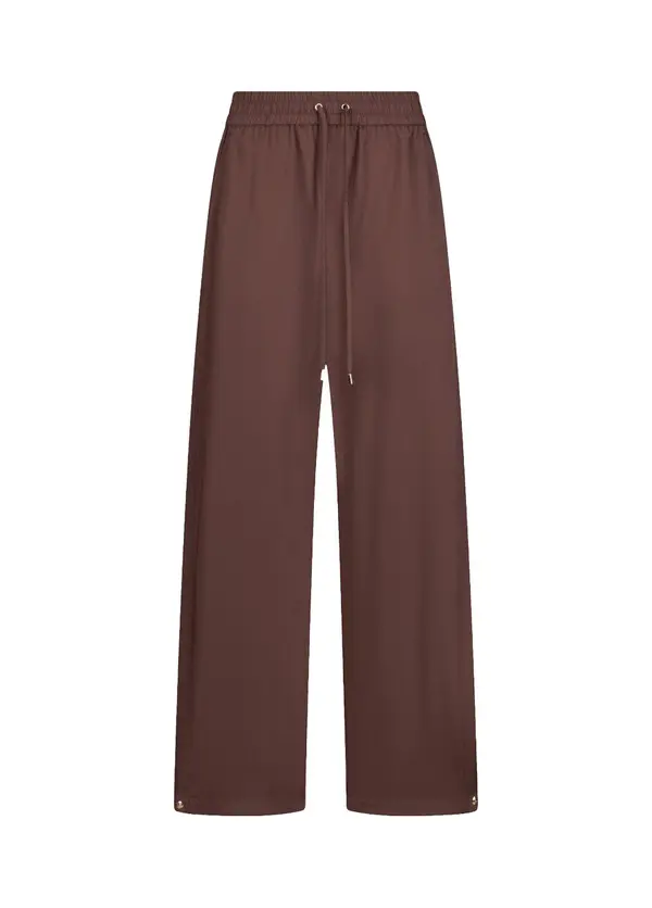Wide Leg Trousers With Slit Details