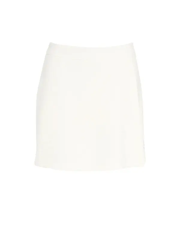 Mini-length Elastic Waistband Skort