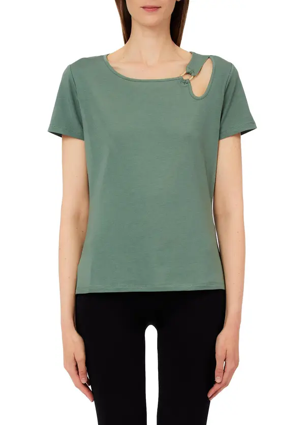 Cut Out Short-Sleeved Top