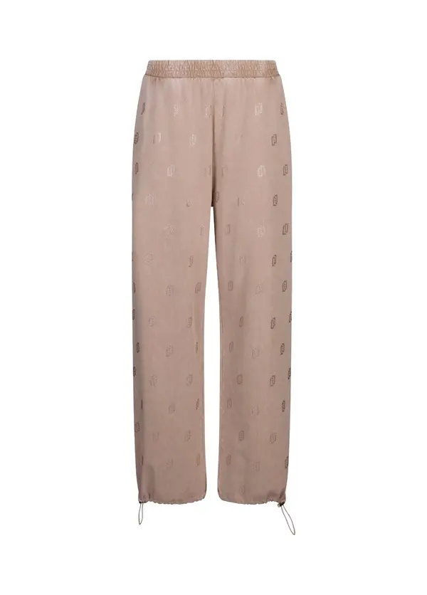 Faded Jersey Trousers With Rhinestones