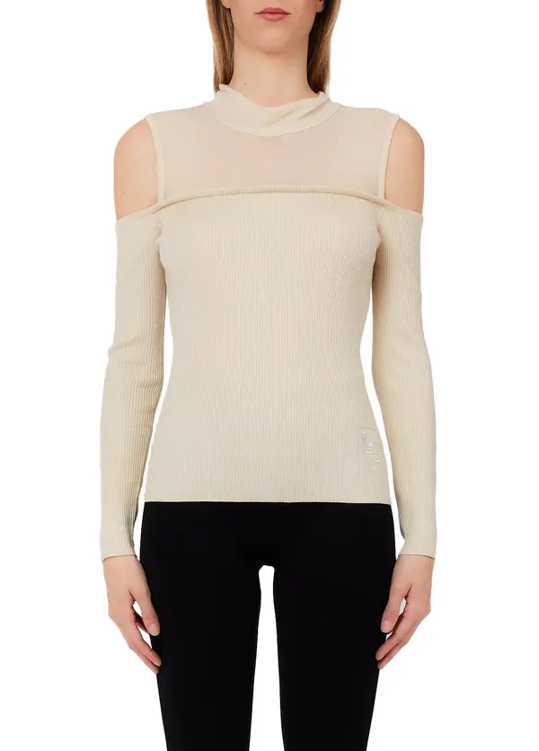 Jumper With Mesh Inserts