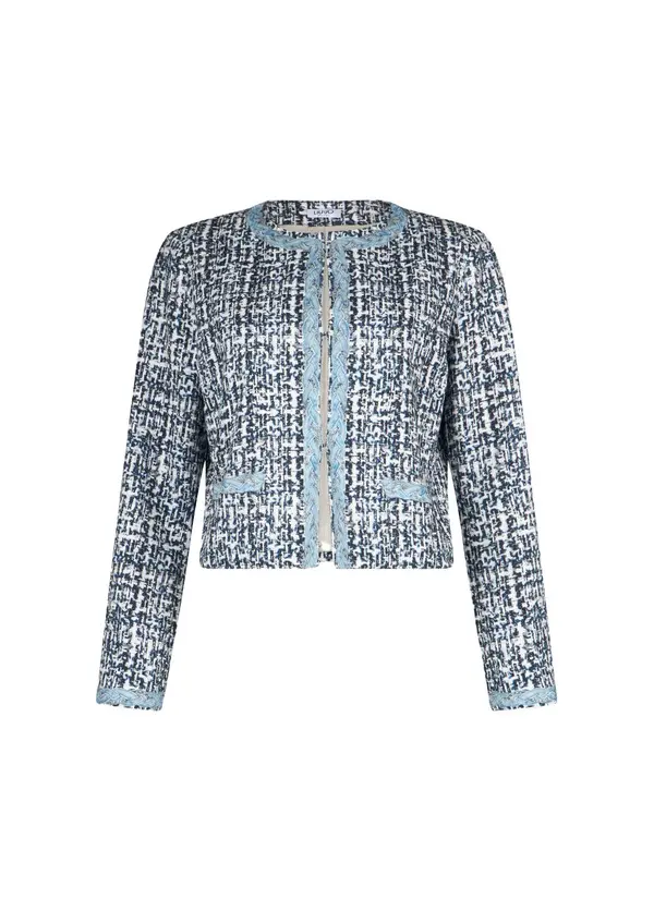 Bouclé Jacket with Braided Details