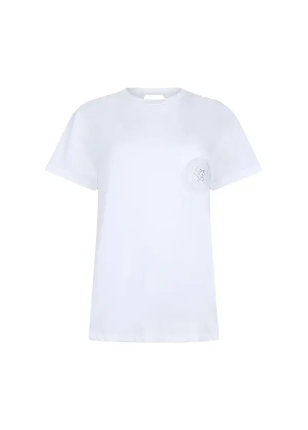 T-Shirt With Jewelled Pocket