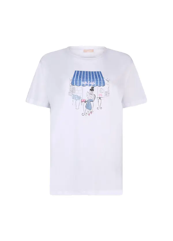 Short Sleeve T-shirt with "Hello Summer" Graphic