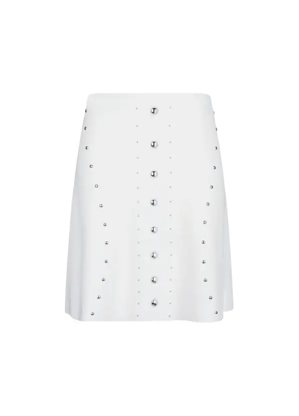 Short Knitted Skirt with Studs Image