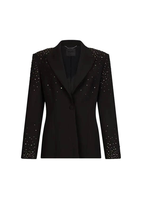Slim Fit Blazer with Jewel Embroidery