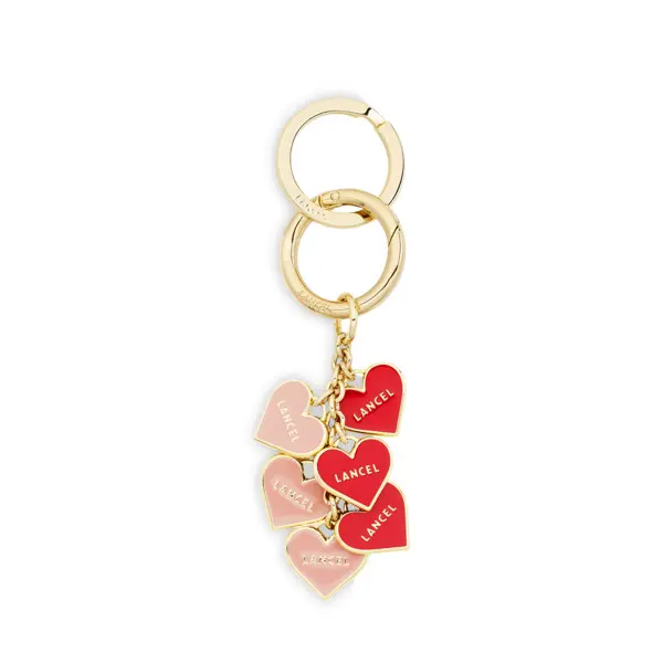 Red & Pink Hearts Bag Charm 