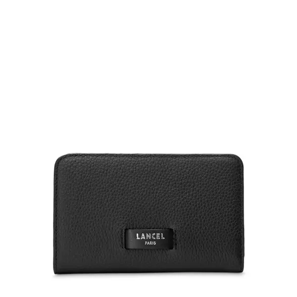 Compact Rectangular Zipped Wallet - Black Image