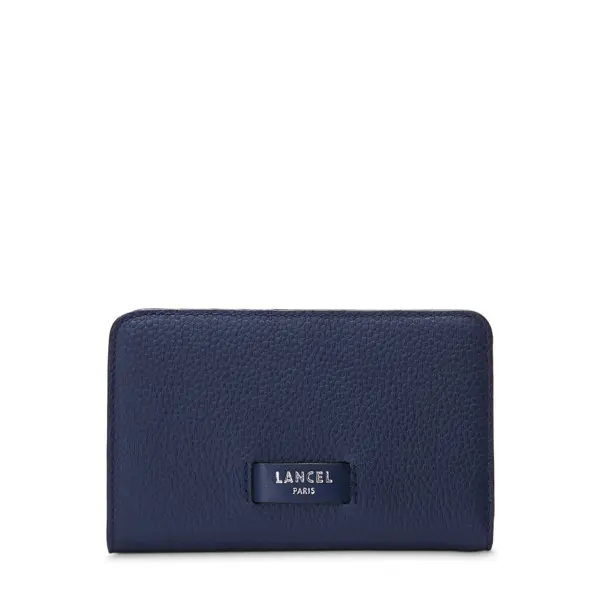 Compact Rectangular Zipped Wallet - Navy Image