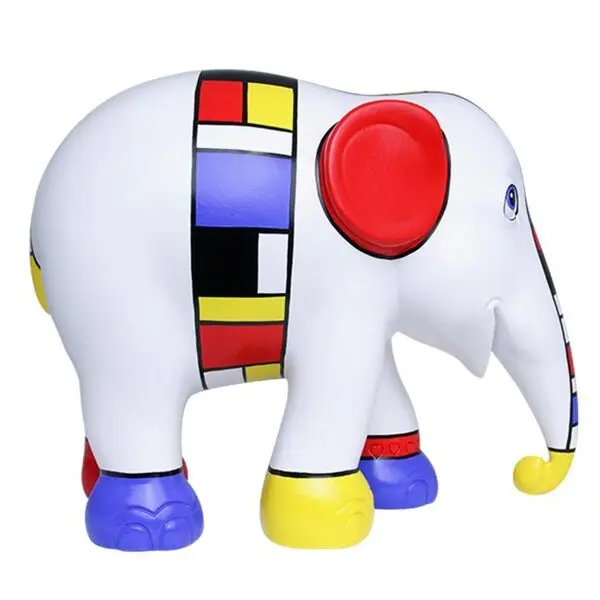 Elephant Statue Mondriaan crossed my Mind 15cm