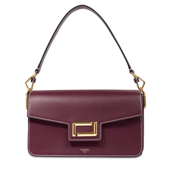 Medium Smooth Cowhide Leather Flap Shoulder Bag