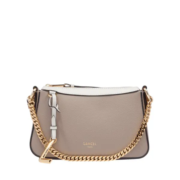 Dual Color Leather Shoulder Bag