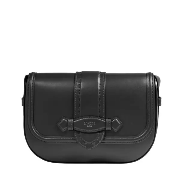 Black Sienna Medium Flap-detail Leather Crossbody Bag