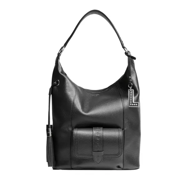 Black Premier Flirt Leather Shoulder Bag