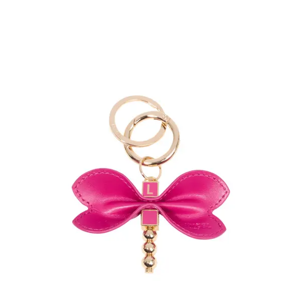 Pink Dragonfly Keyring