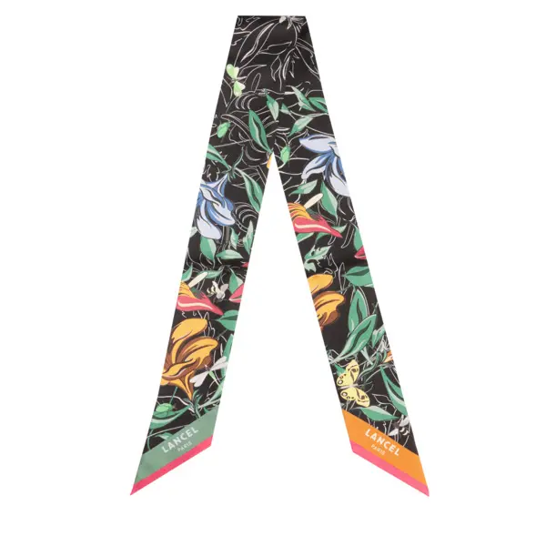 Floral-motif Silk Headband