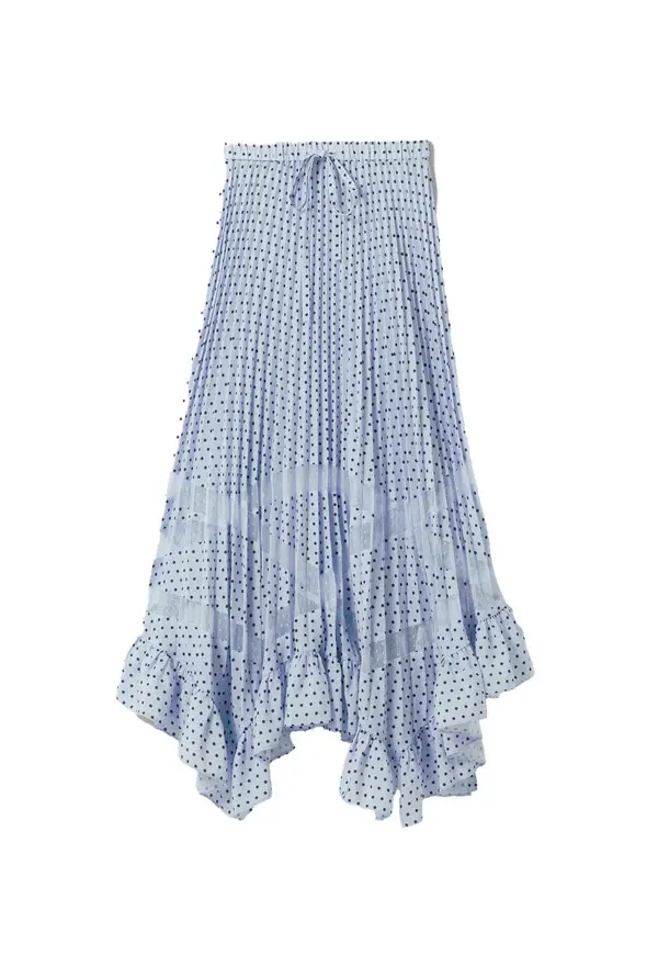 Lace Pointed Midi Skirt