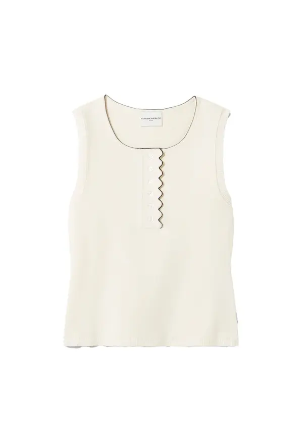 Fitted Sleeeveless Knit Top